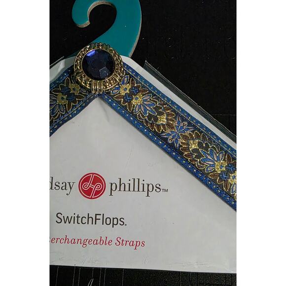 Lindsay Phillips Switchflops Interchange Strap Dali blue floral Size M - Picture 2 of 3